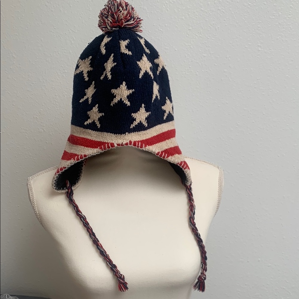 Patriotic Star Kids Winter Hat